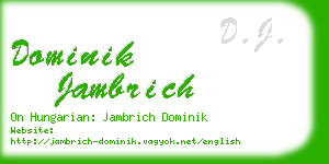 dominik jambrich business card